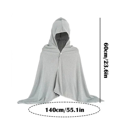 60*140cm Ice Cool Towel Beach Poncho Cover Up Quick Dry Super Absorbent Oversized Hoody Towel Wrap For Swimming Beach Pool Party