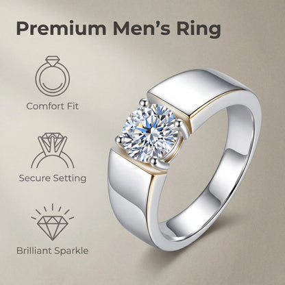 1ct Moissanite Diamond Engagement Couple Rings For Woman Men Gift Real 925 Sterling Silver Top Quality Fine Jewelry