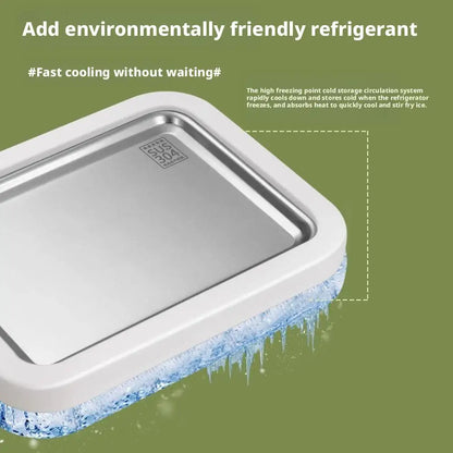 Multifunctional Rolled Ice Cream Maker Stainless Steel Stir Fried Ice Tray DIY Household Frozen Yogurt Maker Child's Homemade