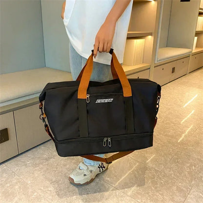 18.4 inches（46cm）Multi-functional yoga fitness bag, dry and wet separation, large-capacity travel bag, hand luggage bag