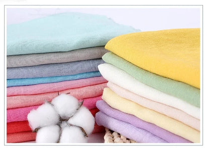 Solid Color Soft Cotton And Linen Fabric With Pleated Texture Breathable Fabric Sewn Shirt And Dress DIY Home Textile Fabric