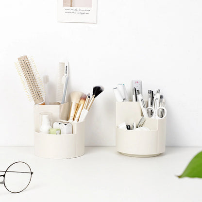 1Pc 360-Degree Rotating Storage Rack, Large-Capacity Cosmetics and Skin Care Product Desktop Organizer, Multi-Functional Rotating Pen Holder, Stationery Storage Box, Office Desk Christmas Gift