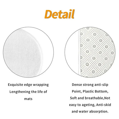 Soft Fluffy Round Area Rug Non Slip Machine Washable Entryway Living Room Bedroom Patio Garden Decor Indoor Outdoor Carpet