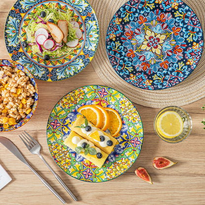 vancasso 6/12 Piece Porcelain Dinner Plates Crockery Breakfast Plate Set Scratch Resistant Flat Plates Dinnerware Set for 6