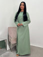 Eid Women Dress Muslim Solid Modest Abaya Dubai Vestidos Largos Long Dresses Kaftan Arab Robe Party Caftan Jalabiya Ramadan 2025