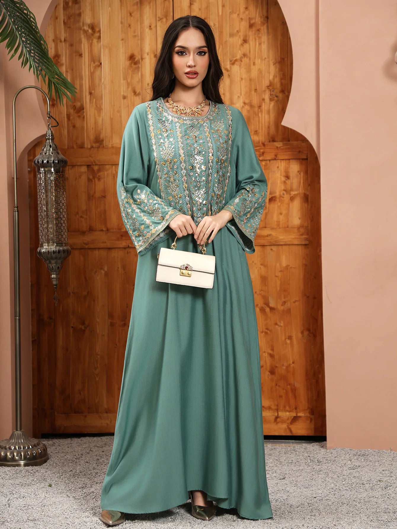 Women Jalabiya Dubai Dress Abaya Eid Ramadan Party Gorgeous Long Dresses Muslim Embroidery Vestidos Largos Robe Saudi Arab 2026