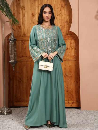 Women Jalabiya Dubai Dress Abaya Eid Ramadan Party Gorgeous Long Dresses Muslim Embroidery Vestidos Largos Robe Saudi Arab 2026