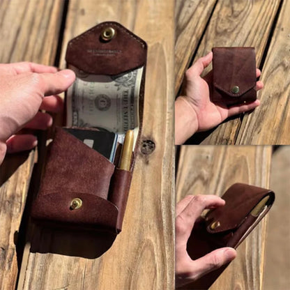 Money Wallet Bi-Fold ID Card Clip Case Complimentary Fountain Pen Slim Minimalist Wallet for Daily Commuting Business and Travel