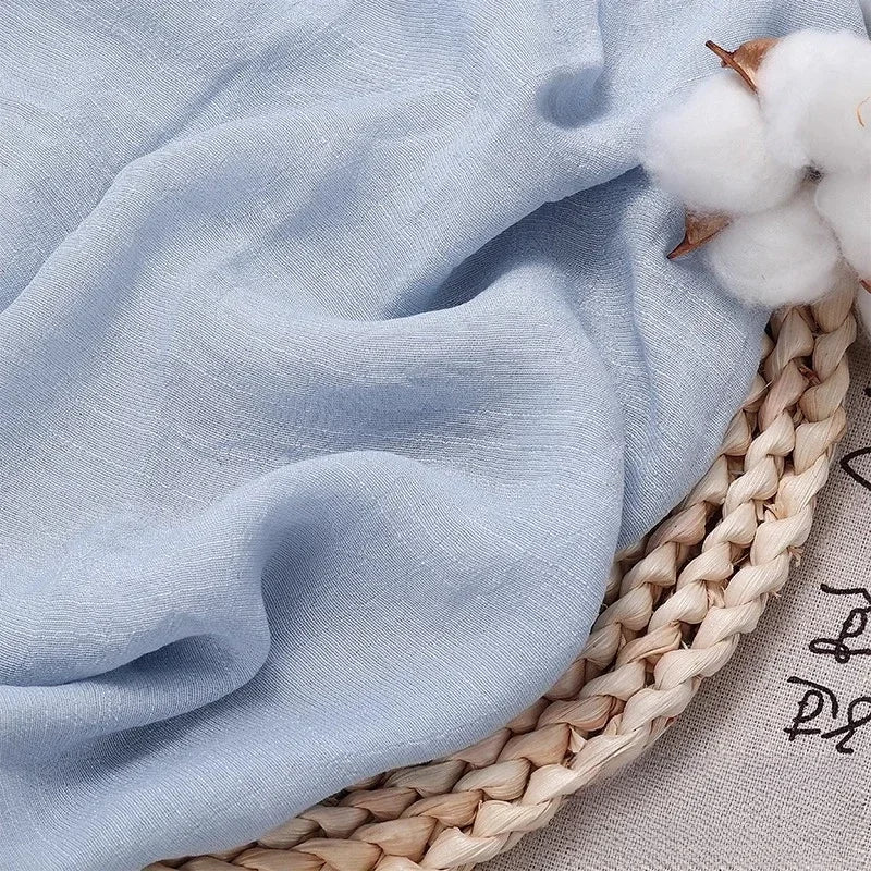 Solid Color Soft Cotton And Linen Fabric With Pleated Texture Breathable Fabric Sewn Shirt And Dress DIY Home Textile Fabric
