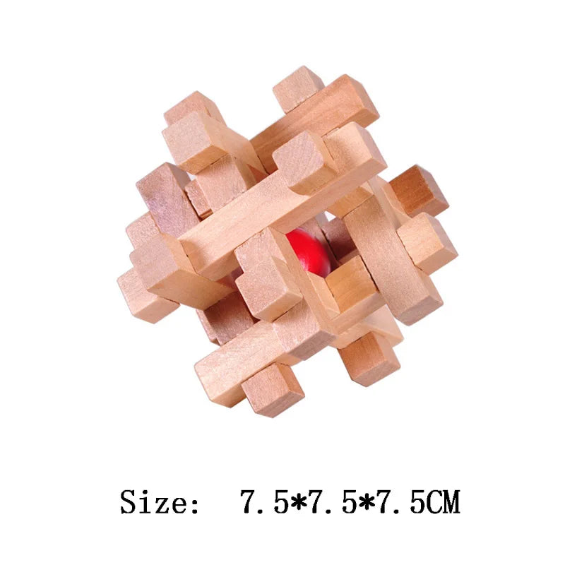 Lu Ban Puzzle Wooden Brain Toys IQ Games Children And Adults Casse Tete Rompecabezas 3D De Madera Juegos De Inteligencia