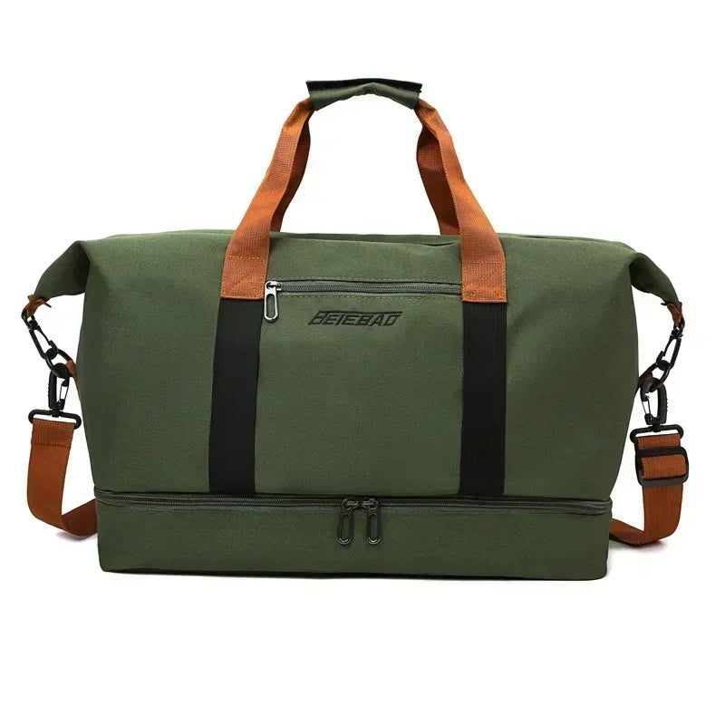 18.4 inches（46cm）Multi-functional yoga fitness bag, dry and wet separation, large-capacity travel bag, hand luggage bag