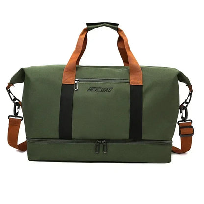 18.4 inches（46cm）Multi-functional yoga fitness bag, dry and wet separation, large-capacity travel bag, hand luggage bag