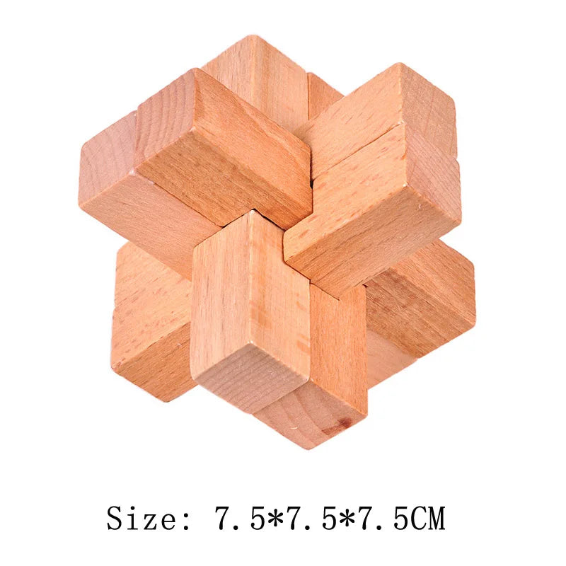 Lu Ban Puzzle Wooden Brain Toys IQ Games Children And Adults Casse Tete Rompecabezas 3D De Madera Juegos De Inteligencia