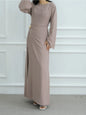 Eid Women Dress Muslim Solid Modest Abaya Dubai Vestidos Largos Long Dresses Kaftan Arab Robe Party Caftan Jalabiya Ramadan 2025