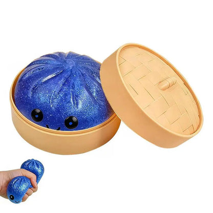 Large Dumpling Squishy Plush Toy Soft PET Stuffed Hug Pillow Adorable Steamer Design Home Decoration Stress Relief Toy for Kids