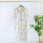 Pure Cotton Maternity Nightdress Breastfeeding Clothes Summer Short Sleeve Floral Thin Nursing Dress For Pregnant Women