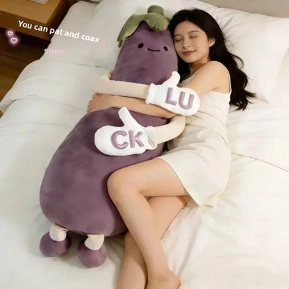 Mango King Eggplant King Soft Plush Pillow Stuffed Doll Comfort Cushion Home Bedroom Decor Sleeping Companion Kids Lovely Gift