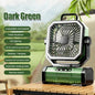 Camping Ceiling Fan 20000Mah Rechargeable Camping Circulator with Light and Remote Control Cool Air Circulation Camping Fan
