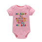 My Aunt is Definitely Cooler Than My Dad Print Baby Rompers Infant Bosysuit Baby Cloths Newbron Short Sleeve Bodysuits Toddler
