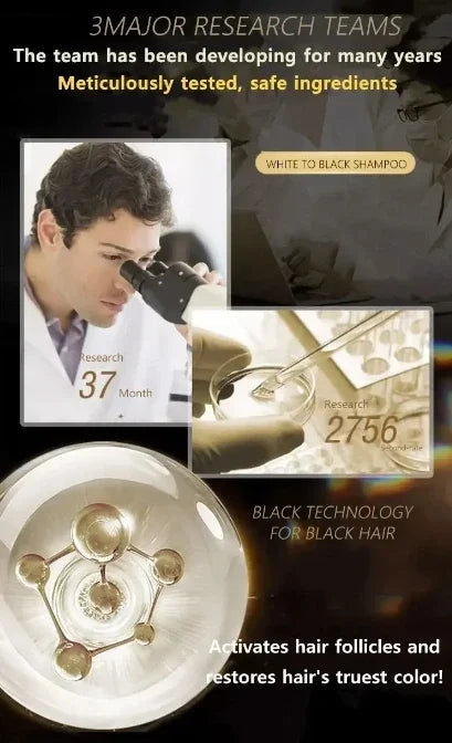 YH03 White Hair Killer White To Black HairAnti-grey Hair Essence Serum Treatment Restore Natural Hair Color and Restore Healthy