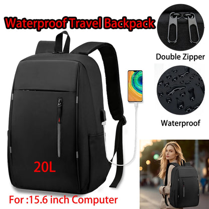 New 20L Men Travel Bag 15.6inch Laptop Computer Backpack Outdoor Waterproof Camping Hiking School Bag College Business Rucksack