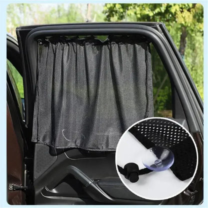 Car Sunshade Curtain Universal Summer Car Window Sunscreen Curtain Heat Insulation Interior Protection for Auto Decoration