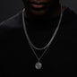 Vnox Compass Necklaces for Men, Layering Stacked Cuban Figaro Chain Necklaces, Casual Sailing Holiday Stainless Steel Boy Collar