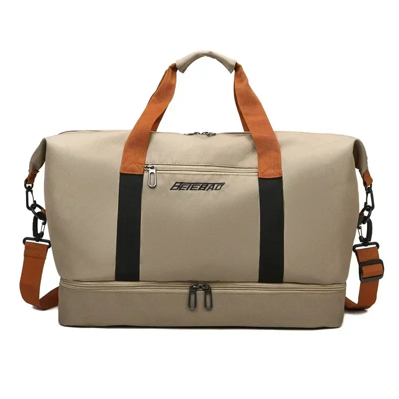 18.4 inches（46cm）Multi-functional yoga fitness bag, dry and wet separation, large-capacity travel bag, hand luggage bag
