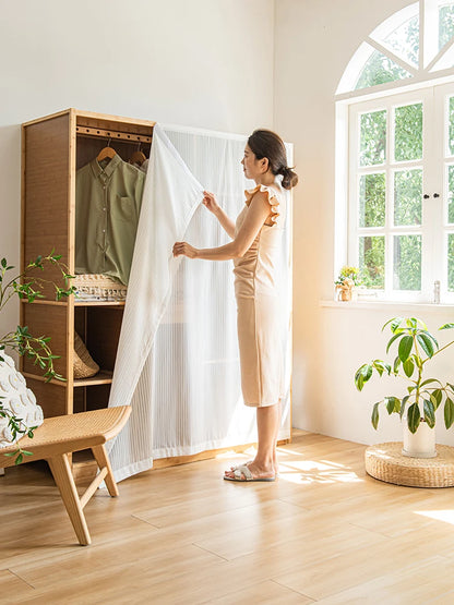 Modern Simple Dustproof Cabinet Door Curtain Magic Stick Shelf Concealment Curtain Window Screen Door Curtain Home Decor
