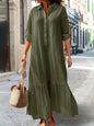 Casual Long Sleeve Woman Dress Office Lady Spring Summer Fashion Elegant Solid Shirt Dress Dresses For Women 2026 Female Robe