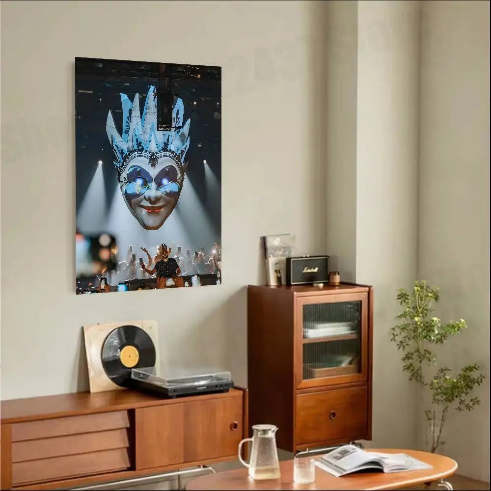 DJ B-Boris Brejcha Poster HD Art Sticky Wall Waterproof For Bedroom Game Room Wall Home Decor Gifts