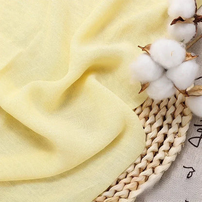 Solid Color Soft Cotton And Linen Fabric With Pleated Texture Breathable Fabric Sewn Shirt And Dress DIY Home Textile Fabric