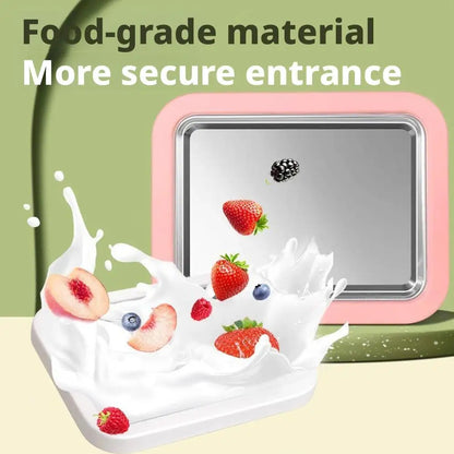 Multifunctional Rolled Ice Cream Maker Stainless Steel Stir Fried Ice Tray DIY Household Frozen Yogurt Maker Child's Homemade