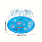 100cm Blue Dolphin Inflatable Splash Mat - Durable PVC Splash-Proof Outdoor Play Mat with Fun Water Spray System Ideal for Lawn