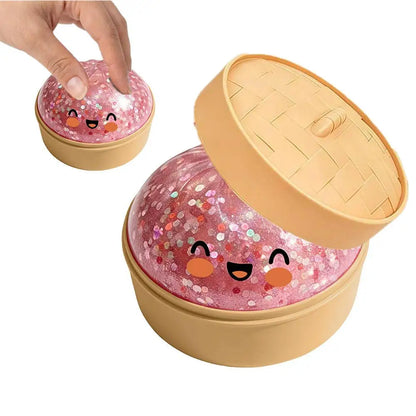 Large Dumpling Squishy Plush Toy Soft PET Stuffed Hug Pillow Adorable Steamer Design Home Decoration Stress Relief Toy for Kids