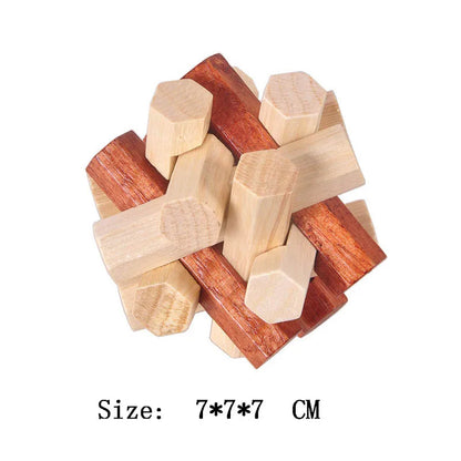 Lu Ban Puzzle Wooden Brain Toys IQ Games Children And Adults Casse Tete Rompecabezas 3D De Madera Juegos De Inteligencia