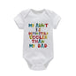My Aunt is Definitely Cooler Than My Dad Print Baby Rompers Infant Bosysuit Baby Cloths Newbron Short Sleeve Bodysuits Toddler