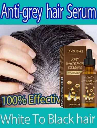 YH03 White Hair Killer White To Black HairAnti-grey Hair Essence Serum Treatment Restore Natural Hair Color and Restore Healthy