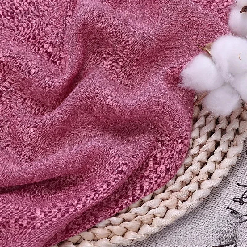 Solid Color Soft Cotton And Linen Fabric With Pleated Texture Breathable Fabric Sewn Shirt And Dress DIY Home Textile Fabric