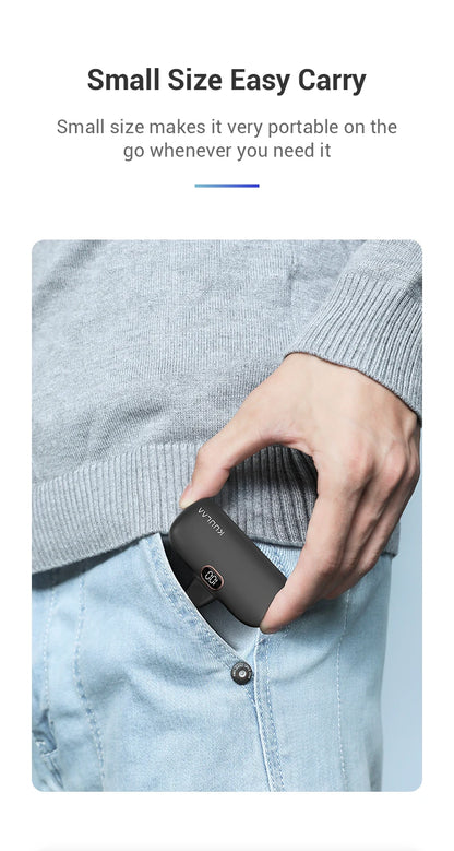 KUULAA Mini Power Bank 5000mAh Portable Charger PowerBank QC PD Fast Charging External Battery For iPhone 16 15 14 13 Xiaomi