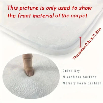 Soft Fluffy Round Area Rug Non Slip Machine Washable Entryway Living Room Bedroom Patio Garden Decor Indoor Outdoor Carpet