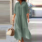 Casual Long Sleeve Woman Dress Office Lady Spring Summer Fashion Elegant Solid Shirt Dress Dresses For Women 2026 Female Robe