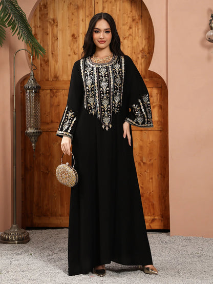 Women Jalabiya Dubai Dress Abaya Eid Ramadan Party Gorgeous Long Dresses Muslim Embroidery Vestidos Largos Robe Saudi Arab 2026