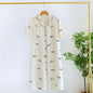 Pure Cotton Maternity Nightdress Breastfeeding Clothes Summer Short Sleeve Floral Thin Nursing Dress For Pregnant Women