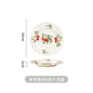 Retro Strawberry Dinner Plate and Bowl Set Decorative Ceramic Salad Dessert Plate Curry Pasta Dish Crockery Dinnerware Set