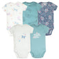 Summer Baby Clothes 5 Pack Cotton Short Sleeve Bodysuit Unisex Newborn Rompers Soft Breathable Infant Jumpsuit Clothing Set