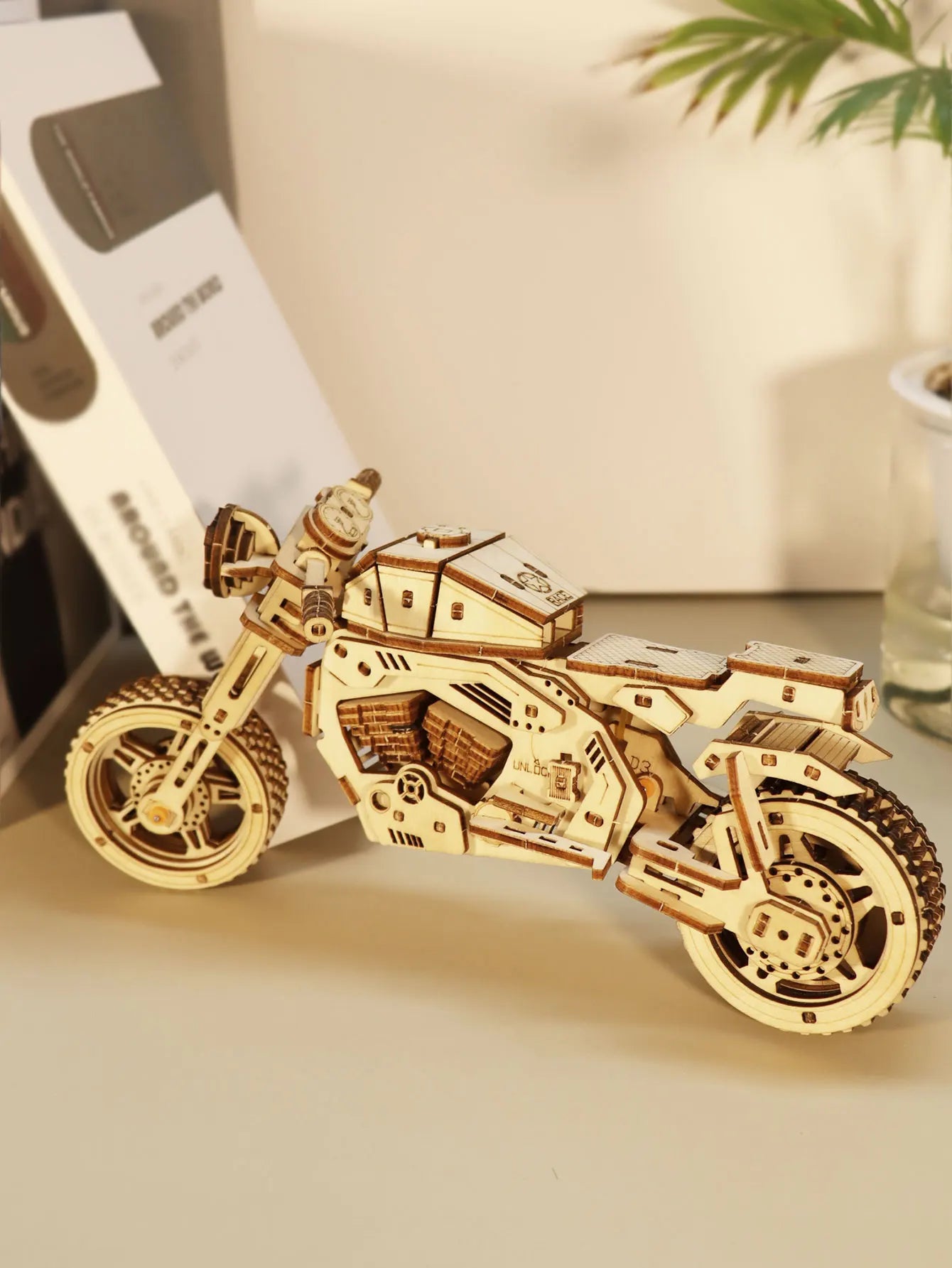 3D Wooden Puzzle For Adults Motorcycle Model Kits  Handmade DIY Craft Christmas Gift