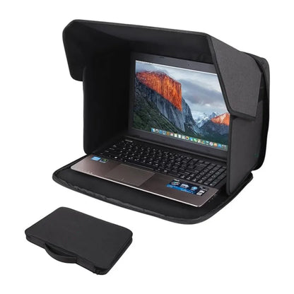 Foldable Laptop Sun Shade for 12-16 Inch, Outdoor Anti-glare Monitor Visor, Ultra-light Portable Sun Hood for Work Travel