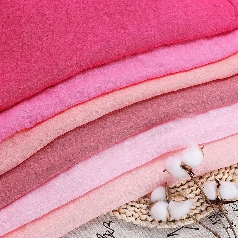 Solid Color Soft Cotton And Linen Fabric With Pleated Texture Breathable Fabric Sewn Shirt And Dress DIY Home Textile Fabric