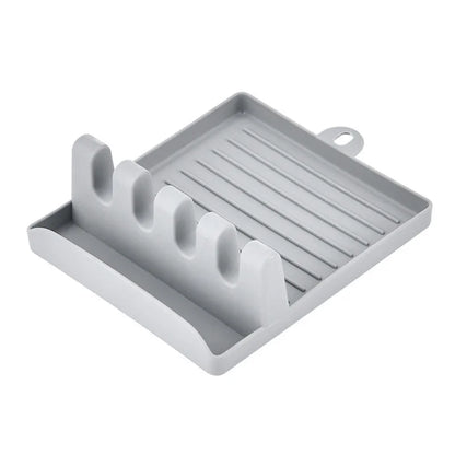 Kitchen Spoon Holder Spatula Rack Organizer Pot Lid Stand Kitchen Accessories Gadgets Tools Home Camping Picnic Non-slip Pad